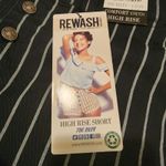 REWASH  High Rise Shorts Comfort Stretch‎ Button Fly Striped Black Size 13/31 Photo 2
