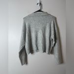 Bershka  polo collar detail oversized sweater in gray XS Photo 4