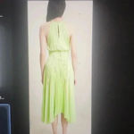 ALC Frank A.L.C GREEN SLEEVELESS RENZO II PLEATED HI-LOW MIDI DRESS SIZE 00 Photo 1