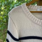 La Ligne Marin Wool/Cashmere White And Navy Striped Cardigan Sweater Size XS Photo 3