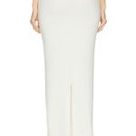 Eterne Emma Maxi Skirt in Cream XLarge New Womens Ribbed Cotton Size XL Photo 3