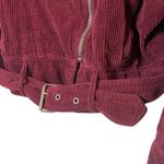 Free People Women's Red Slouchy Dolman Corduroy Moto Jacket Size M Photo 9