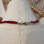 Vintage Boho Festival Necklace Black Silver Statement Pendant Artisan Jewelry Red Photo 4