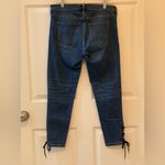 Banana Republic Dark Blue Lace-Up Skinny Ankle Jeans. Size-8 Photo 3