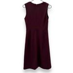 MM.LaFleur Annie V Neck Sleeveless Sheath Dress in Claret Burgundy Sz 4 Photo 4