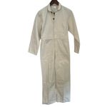 Caron Callahan NWT Fincher Small Ivory Cream Jumpsuit Utility Cotton Flightsuit Tan Photo 1