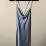 Show Me Your Mumu Tuscany Maxi Slip Dress in Steel Blue Luxe Satin Womens Size S Photo 3