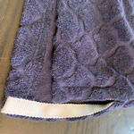 T by Talbots Terry Cloth Navy Diamond Textured V Neck Hooded Pullover Top SP Blue Size undefined Photo 5