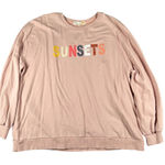 C & C California Womens XL Pink Chrissy Graphic Sunsets Knit Top‎ Long Sleeve Photo 0