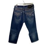 Miss Me Jeans Women’s Size 27 capri blue Denim Rhinestone Embellished Pockets Photo 10