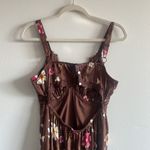 Old Navy  Brown Maxi Satin Dress Photo 4