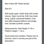 Marc Fisher Navy Suede & Cork Scalloped Platform Sandals | Women’s Sz 8.5 Photo 10