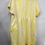 Wild Fable tie dye yellow white dress w/pockets short sleeve large Photo 2