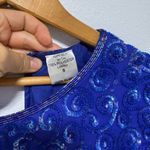 Dazzling Blue Sequin Mini Dress Photo 9