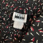 Leslie Fay  Black Skirt with Red and White Accents Matching Scarf Vintage Boss 10 Photo 5