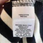 Isaac Mizrahi  Live! black & white 100% cotton chevron dress size medium Photo 4