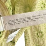 ZARA  Eyelet Embroidered Puff Sleeve Square Neck Peplum To Green Women Size XL Photo 7