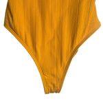 l*space L* Pointelle Rib Cha Cha One Piece Orange Swimsuit Size 8 Photo 4