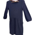 BODEN LONG SLEEVE COTTON DRESS SIZE 4 PETITE NAVY PULLOVER DRESS W/ SIDE POCKETS Blue Photo 1