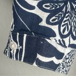 Unique spectrum  Blue and White Blouse half button with collar cuff sleeves Photo 5