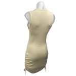 Abercrombie & Fitch Cream Sleeveless Ruched Mini Bodycon Sweater Tank Dress Sz S Photo 1
