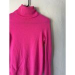 AQUA  Cashmere Sweater Womens XS Pink Turtleneck‎ Pullover Ribbed Hem Long Sleeve Photo 1