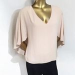 BCBG MAXAZRIA Shannah Bare Pink Top Cape Blouse Size XS Photo 0