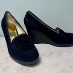 Michael Kors Rory Suede Platform Loafer Wedge US 11 Black Photo 0