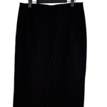 ZARA  Professional Straight Pencil Fitted Midi Stretch Skirt Back Slit L Black Photo 4