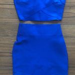 Wow Couture Bandage beautiful cobalt blue set,size S. Photo 6