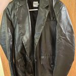 Princess Polly  Black Leather Jacket Photo 0