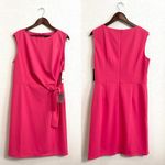 Donna Morgan NWT  Womens Dress Pink Sheath Sleeveless Tie Waist Size 14 Photo 1