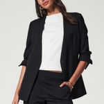Spanx  The Perfect Collarless Blazer in Black Photo 0