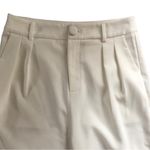 4th & Reckless High Waisted Trouser Pant Sz. 8 Ivory Pleated Pocked Wide Leg Photo 1