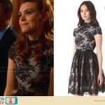 Alice + Olivia Jayna Lace Open Back Dress in Black Photo 2