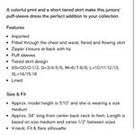 Crystal Doll  Puff-Sleeve Tie-Back Dress Photo 5