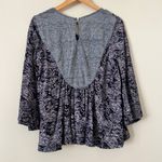 Anthropologie  Marcella Peasant Top S Women's Blouse Purple Bell Boho Baby Doll Photo 5