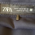 ZARA  Navy Blue Paperbag Belted V Neck Jumpsuit Small Photo 7