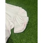 ALC Frank A.L.C. Women's Kati Crewneck Puff Sleeves Cotton Blouse Light Pink Size Small Photo 5