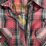 Harley Davidson Women’s  Checkered Plaid Button up Sz S Missing a button Photo 14