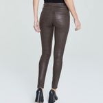 AG Adriano Goldschmied NWOT Women's Farrah Skinny Pants Leatherette Brown 27 Photo 1