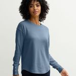 Sonoma  | Blue Cozy Waffle Pullover Long Sleeve Top | Small Photo 0