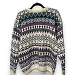 Vintage Geometric Sweater XL Maximalist Grannycore Boho Cottagecore Academia Gray Photo 0