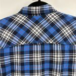 J.Crew Women’s  boy shirt blue red white button up plaid cotton flannel size 2 Photo 7