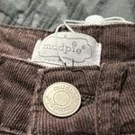 Mud Pie  size XS brown Felix corduroy jeans side slit hem classic cut zipper close Photo 4