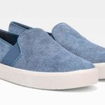 Vince  Blair Suede Slip On Sneaker Flat Shoes Indigo Blue Leather 8.5 Low Top Photo 12