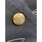 New Direction Vintage Jacket Size Medium Embroidered Button Up Black Gold Floral Photo 8