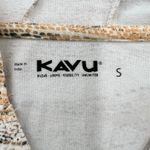 KAVU Hooded Dress Cap Sleeves Beach Cover Up Casual Comfy Small Beige/White Photo 3