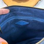 Fossil  Navy Blue Leather Crossbody Purse Zippered Top No1954 Photo 8