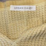 Urban Daizy  Womens Dolman Long Sleeve‎ Waffle Knit Top Yellow Size Medium Photo 4